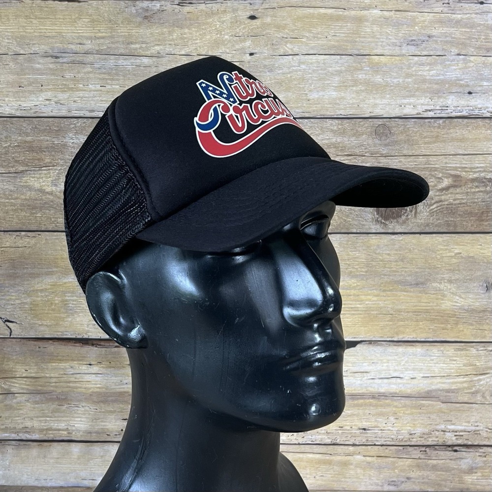 Nitro Circus Trucker Hat Black Mesh Snapback Foam Front Hat Mens Adjustable